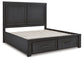 Foyland King Panel Storage Bed with Mirrored Dresser Signature Design by Ashley®