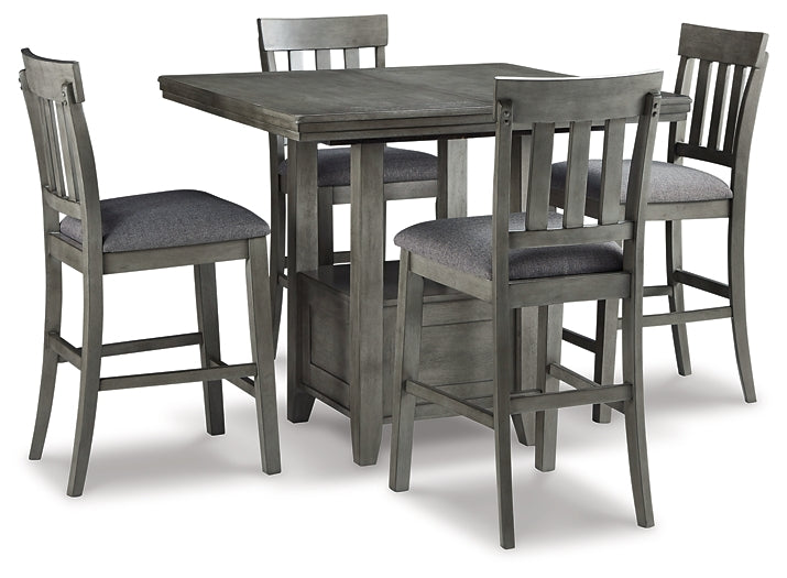 Hallanden Counter Height Dining Table and 4 Barstools Signature Design by Ashley®