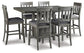 Hallanden Counter Height Dining Table and 6 Barstools Signature Design by Ashley®