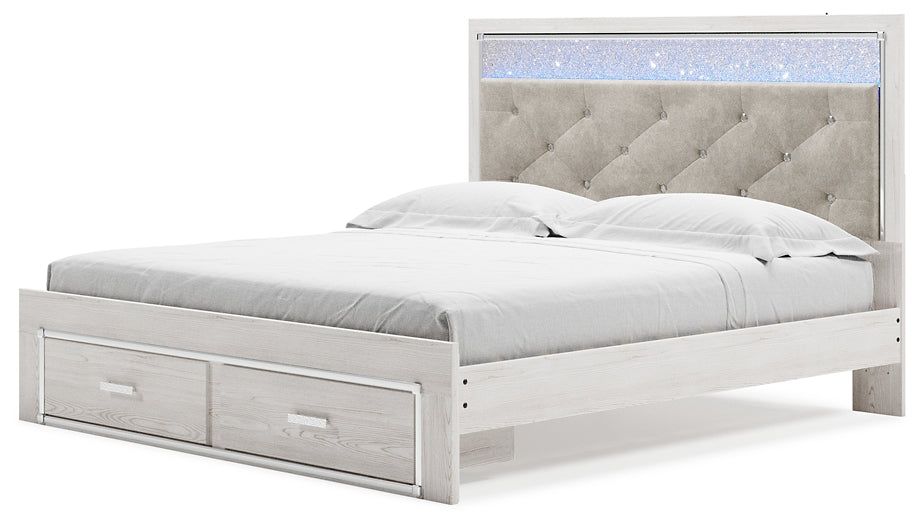 Altyra King Upholstered Storage Bed with Mirrored Dresser and Nightstand Signature Design by Ashley®