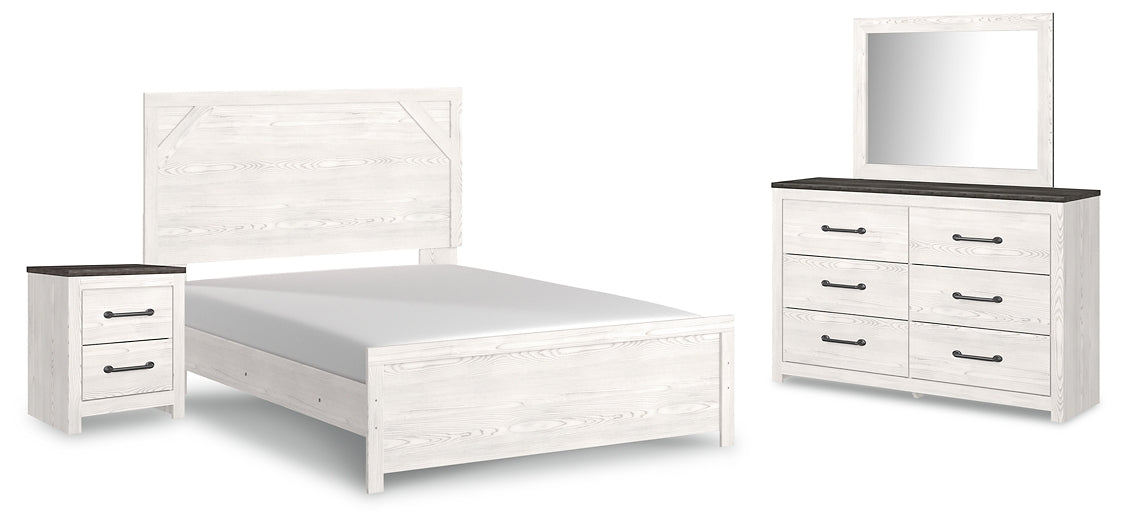 Gerridan Queen Panel Bed with Mirrored Dresser and Nightstand Signature Design by Ashley®
