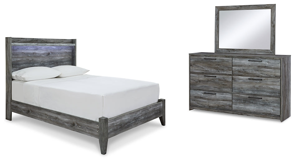 Baystorm Full Panel Bed with Mirrored Dresser Signature Design by Ashley®