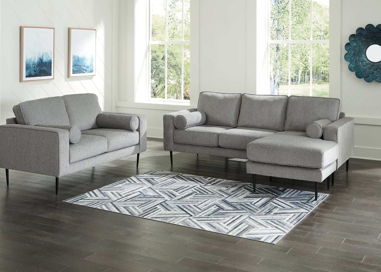 Hazela Sofa Chaise and Loveseat Signature Design by Ashley®