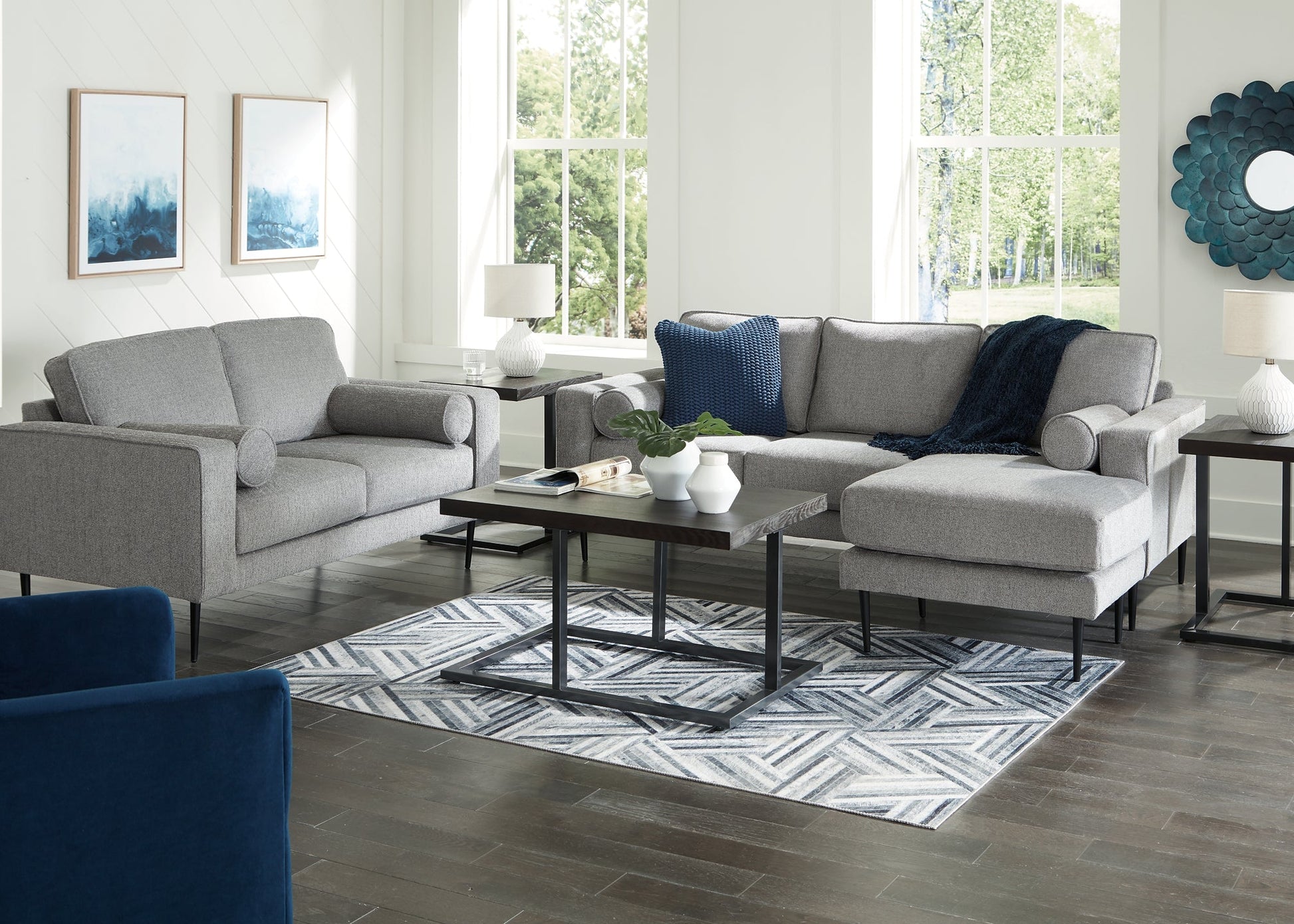 Hazela Sofa Chaise and Loveseat Signature Design by Ashley®