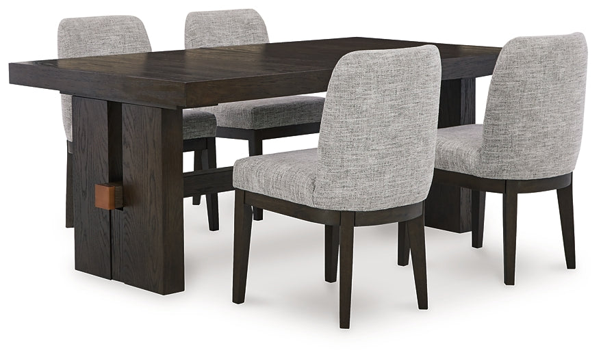 Burkhaus Dining Table and 4 Chairs Signature Design by Ashley®