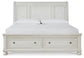 Robbinsdale California King Sleigh Bed with Storage with Mirrored Dresser Signature Design by Ashley®