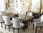 Burkhaus Dining Table and 8 Chairs Signature Design by Ashley®