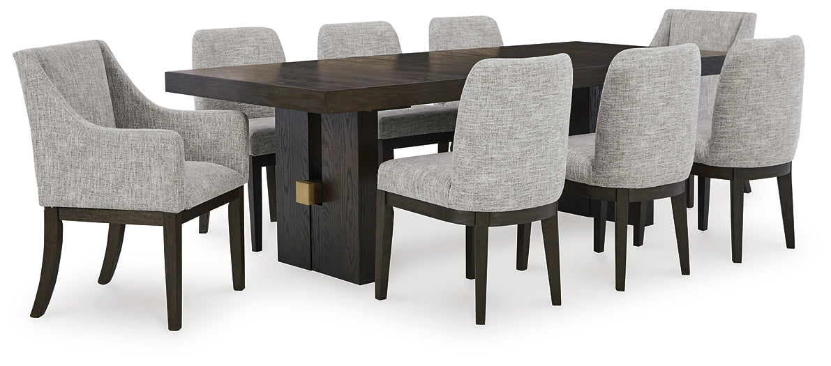 Burkhaus Dining Table and 8 Chairs Signature Design by Ashley®