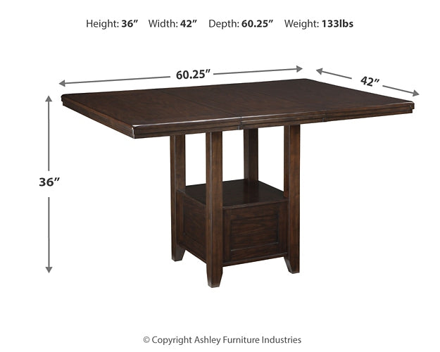 Haddigan Counter Height Dining Table and 6 Barstools Signature Design by Ashley®
