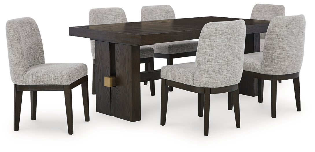 Burkhaus Dining Table and 6 Chairs Signature Design by Ashley®