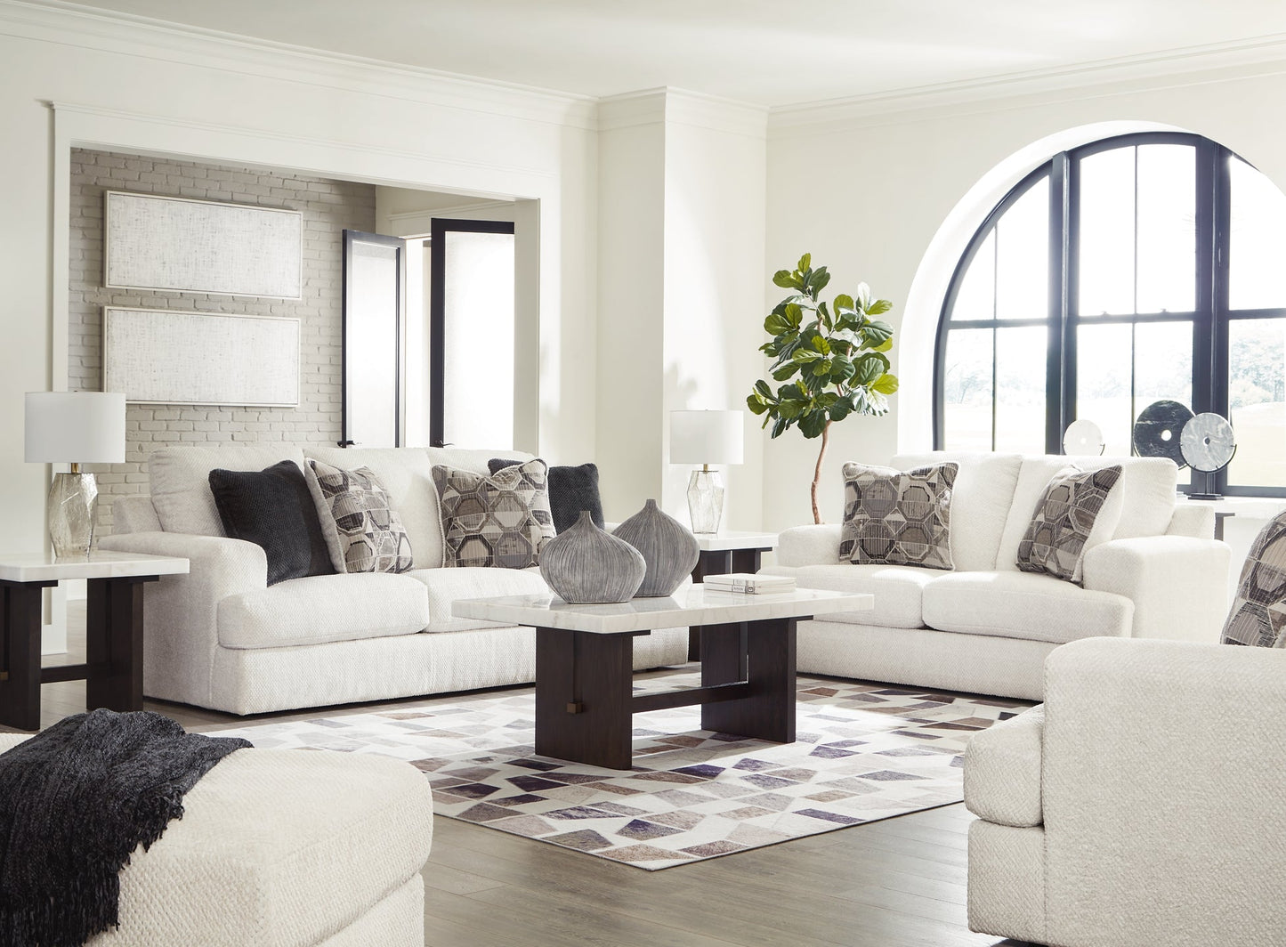 Karinne Sofa, Loveseat, Chair and Ottoman Signature Design by Ashley®