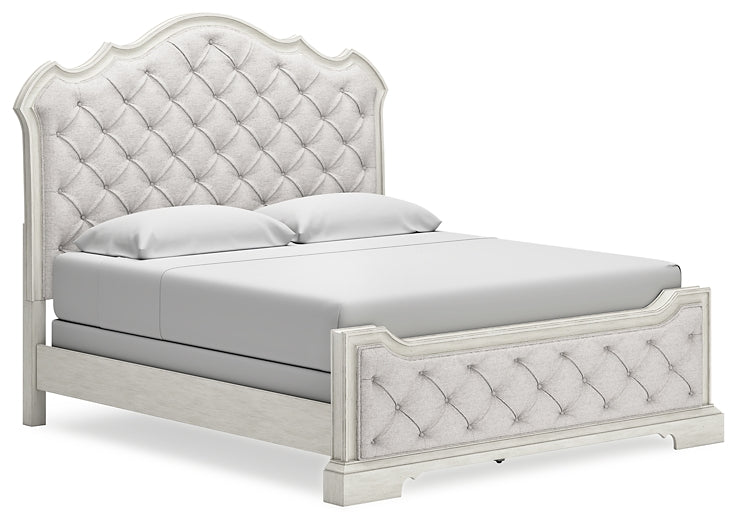Arlendyne California King Upholstered Bed with Mirrored Dresser, Chest and Nightstand Signature Design by Ashley®