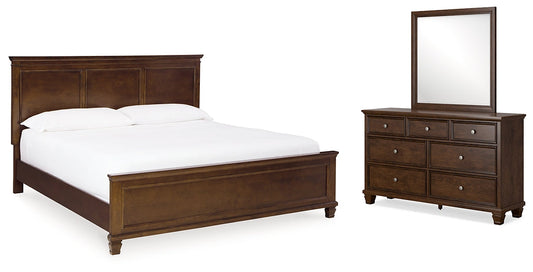 Danabrin King Panel Bed with Mirrored Dresser Signature Design by Ashley®