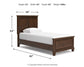 Danabrin Twin Panel Bed with Mirrored Dresser Signature Design by Ashley®