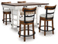 Valebeck Counter Height Dining Table and 4 Barstools Signature Design by Ashley®