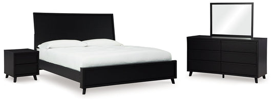 Danziar King Panel Bed with Mirrored Dresser and Nightstand Signature Design by Ashley®