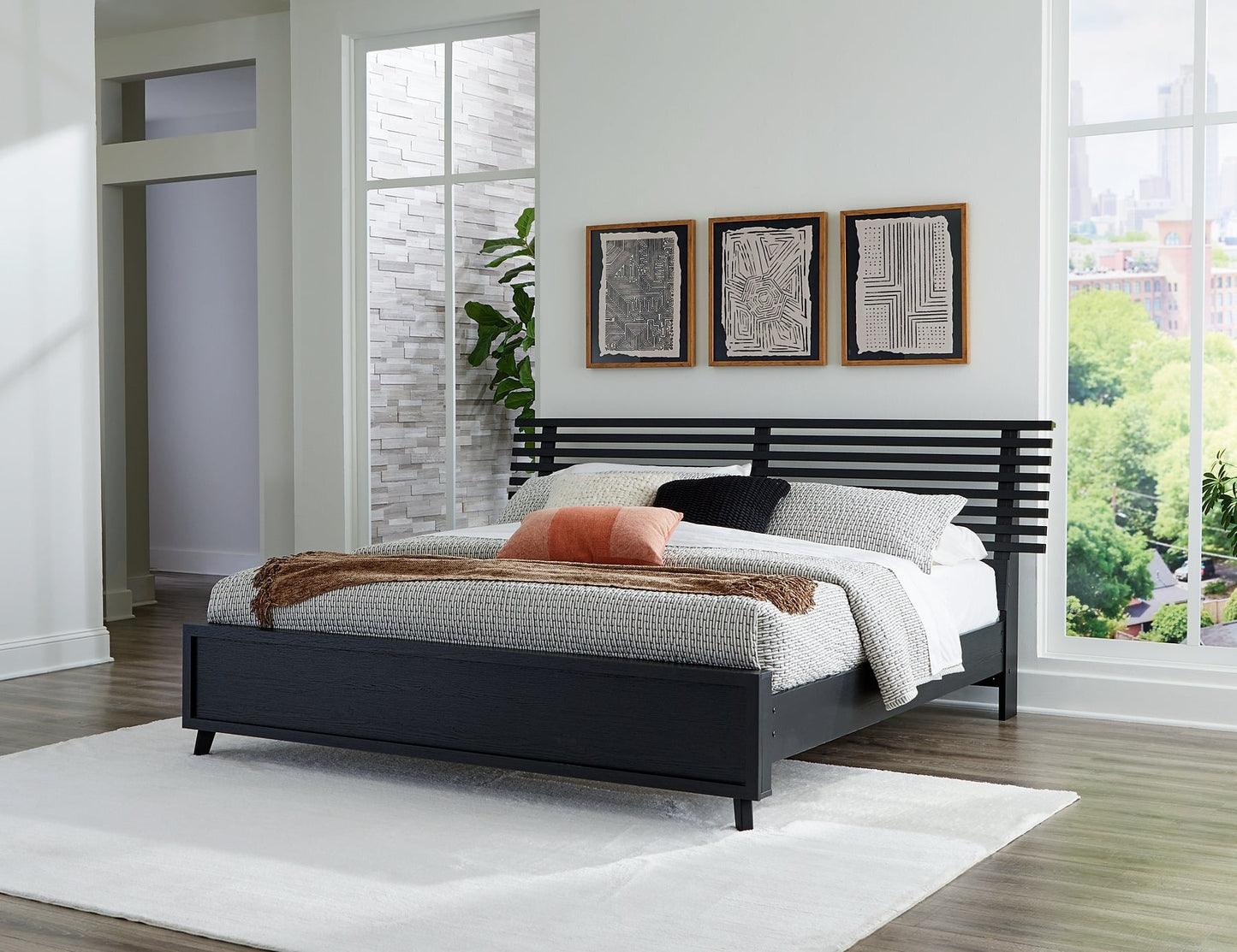 Danziar King Panel Bed with Mirrored Dresser, Chest and Nightstand Signature Design by Ashley®