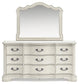 Arlendyne King Upholstered Bed with Mirrored Dresser and Nightstand Signature Design by Ashley®