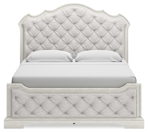 Arlendyne King Upholstered Bed with Mirrored Dresser and Nightstand Signature Design by Ashley®