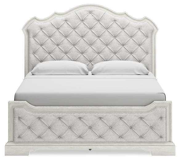 Arlendyne California King Upholstered Bed with Mirrored Dresser Signature Design by Ashley®