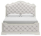 Arlendyne California King Upholstered Bed with Mirrored Dresser Signature Design by Ashley®