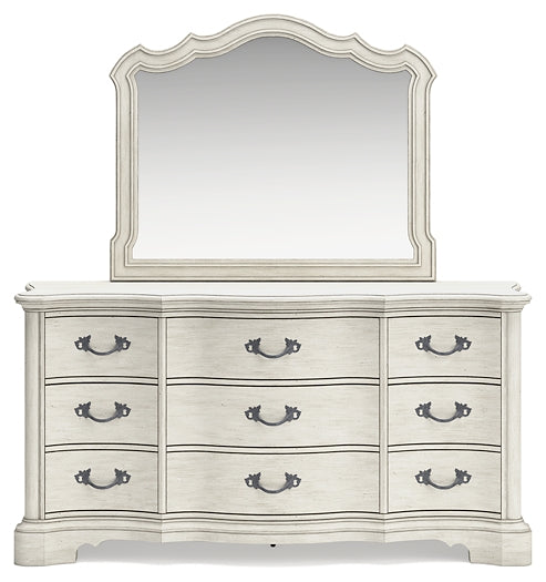 Arlendyne Queen Upholstered Bed with Mirrored Dresser, Chest and Nightstand Signature Design by Ashley®