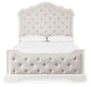 Arlendyne Queen Upholstered Bed with Mirrored Dresser, Chest and Nightstand Signature Design by Ashley®