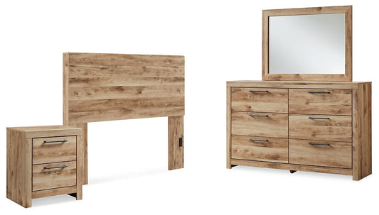 Hyanna Full Panel Headboard with Mirrored Dresser and Nightstand Signature Design by Ashley®
