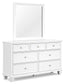 Fortman California King Panel Bed with Mirrored Dresser, Chest and Nightstand Signature Design by Ashley®