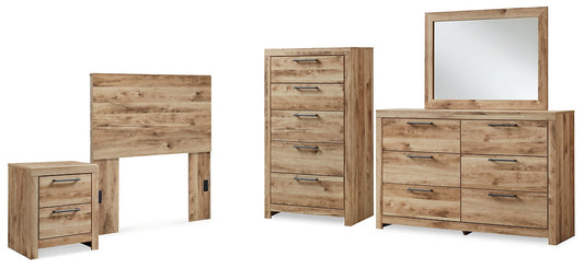 Hyanna Twin Panel Headboard with Mirrored Dresser, Chest and Nightstand Signature Design by Ashley®