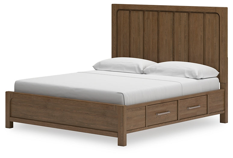 Cabalynn King Panel Bed with Storage with Mirrored Dresser and Nightstand Signature Design by Ashley®