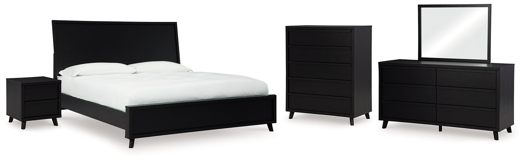 Danziar Queen Panel Bed with Mirrored Dresser, Chest and Nightstand Signature Design by Ashley®