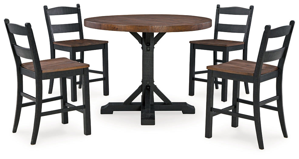 Valebeck Counter Height Dining Table and 4 Barstools Signature Design by Ashley®