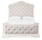 Arlendyne Queen Upholstered Bed with Mirrored Dresser and Nightstand Signature Design by Ashley®