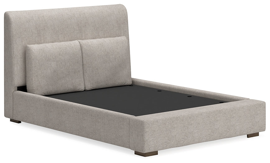 Cabalynn Queen Upholstered Bed with Mirrored Dresser Signature Design by Ashley®