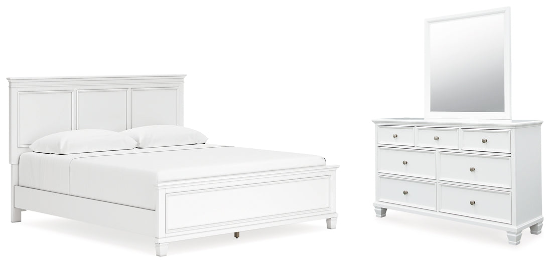 Fortman King Panel Bed with Mirrored Dresser Signature Design by Ashley®