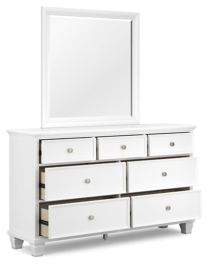 Fortman Twin Panel Bed with Mirrored Dresser and Nightstand Signature Design by Ashley®