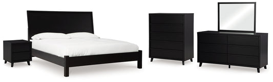 Danziar Queen Panel Bed with Mirrored Dresser, Chest and Nightstand Signature Design by Ashley®