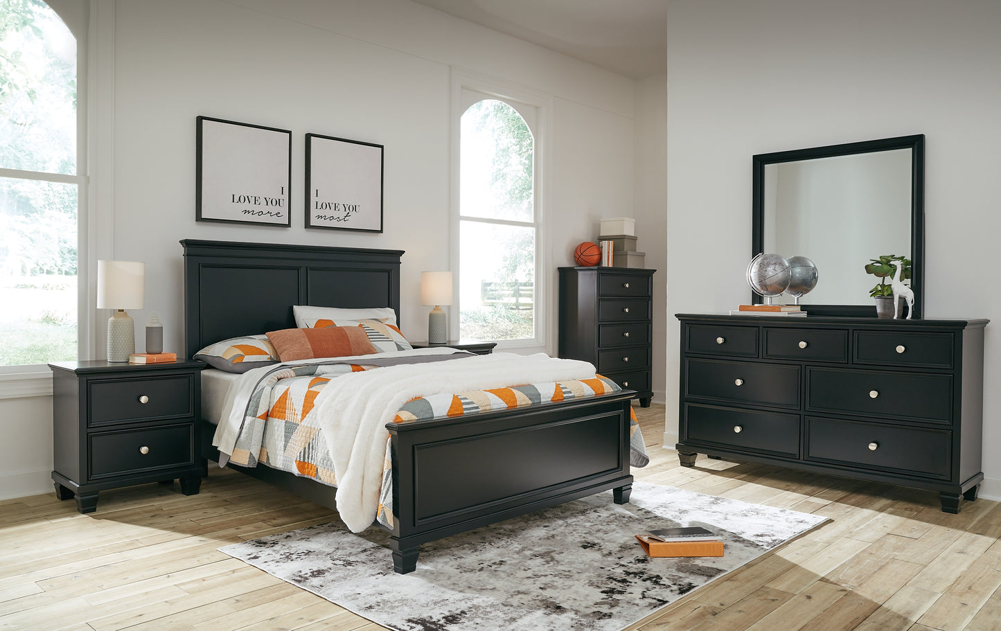 Lanolee Full Panel Bed with Mirrored Dresser, Chest and Nightstand Signature Design by Ashley®