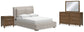 Cabalynn Queen Upholstered Bed with Mirrored Dresser and Nightstand Signature Design by Ashley®