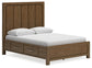 Cabalynn Queen Panel Bed with Storage with Mirrored Dresser and Nightstand Signature Design by Ashley®