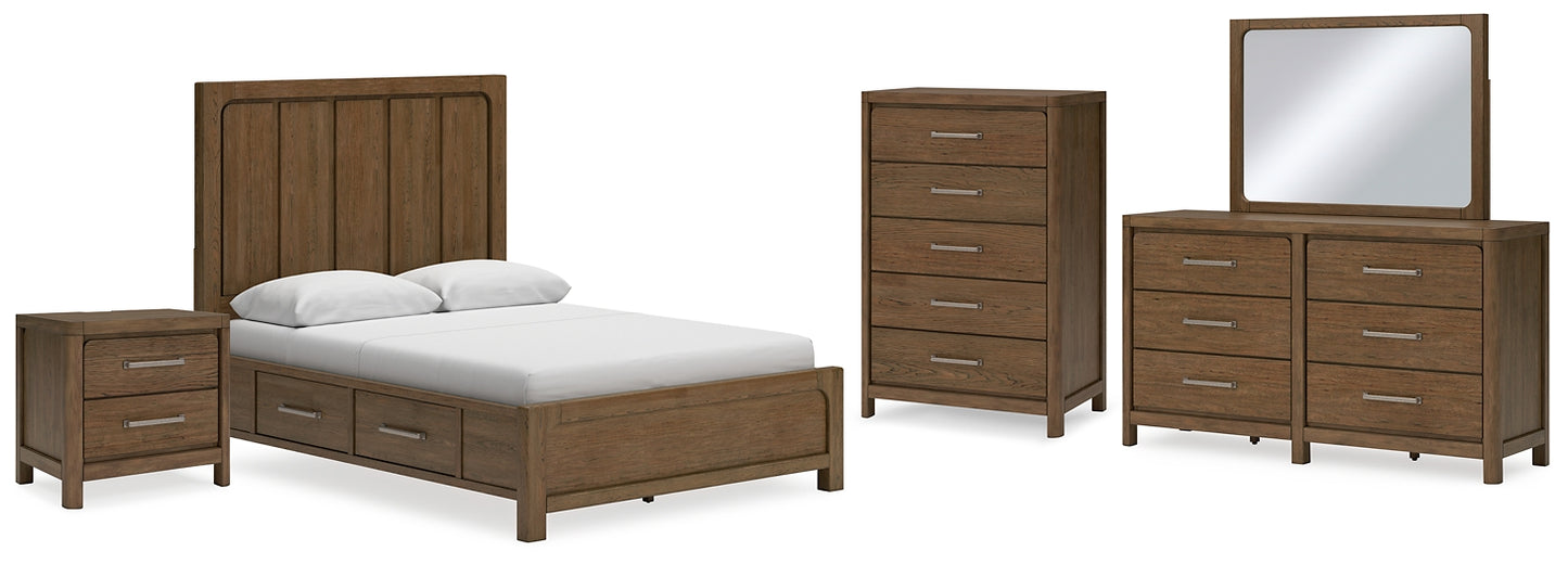Cabalynn Queen Panel Bed with Storage with Mirrored Dresser, Chest and Nightstand Signature Design by Ashley®