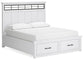 Ashbryn California King Panel Storage Bed with Mirrored Dresser Benchcraft®