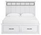 Ashbryn King Panel Storage Bed with Mirrored Dresser and Nightstand Benchcraft®