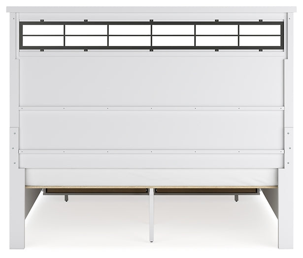 Ashbryn King Panel Storage Bed with Mirrored Dresser and Nightstand Benchcraft®