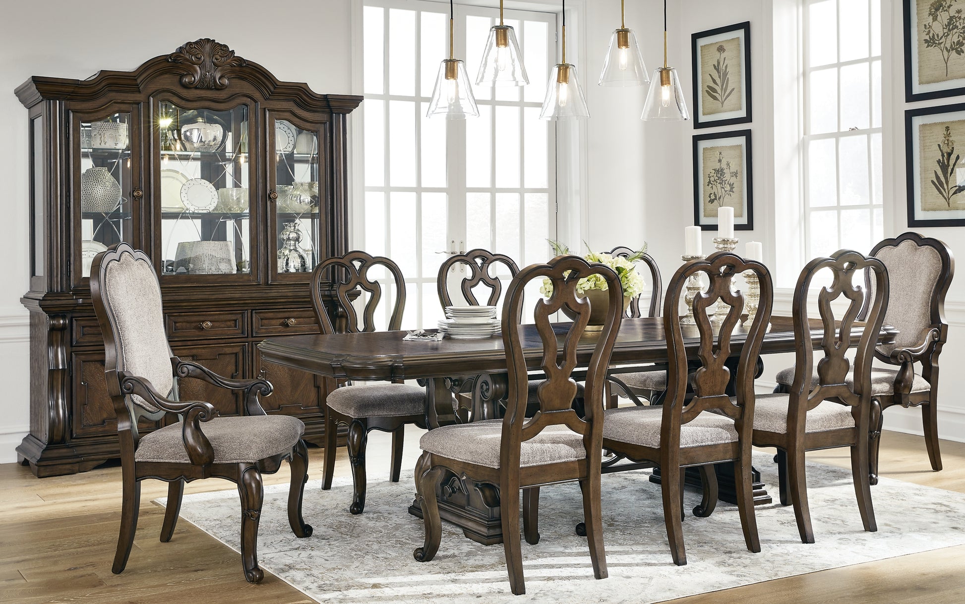 Maylee Dining Table and 8 Chairs Signature Design by Ashley®