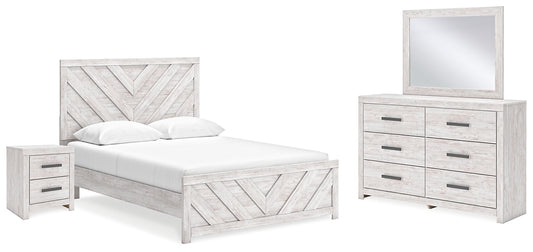 Cayboni Queen Panel Bed with Mirrored Dresser and Nightstand Signature Design by Ashley®