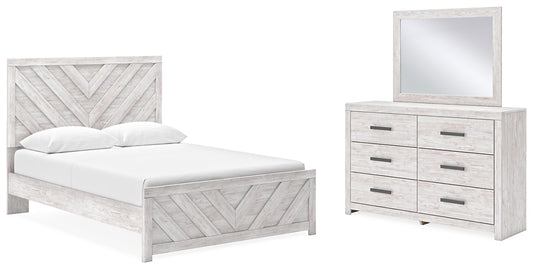 Cayboni Queen Panel Bed with Mirrored Dresser Signature Design by Ashley®