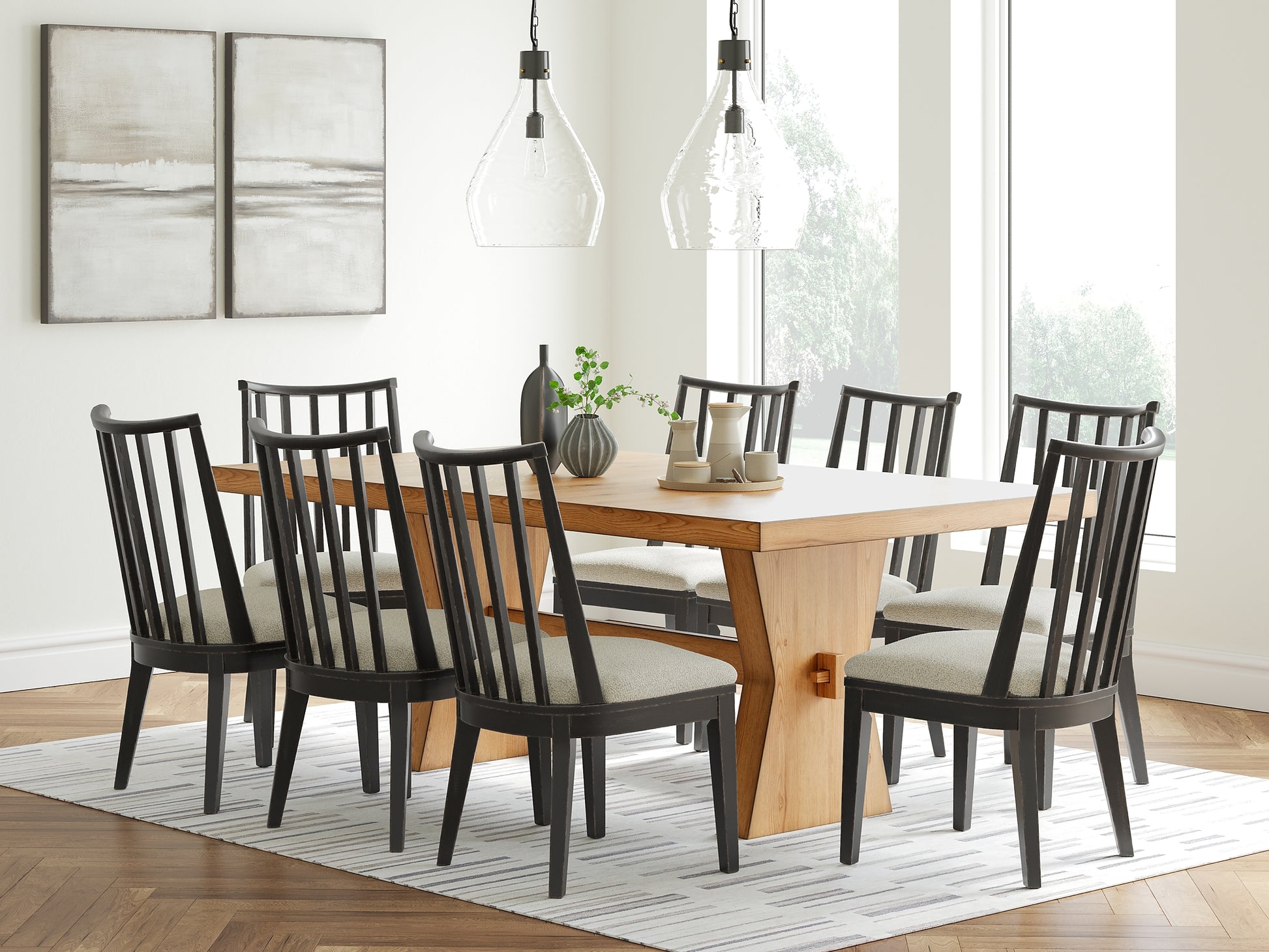 Galliden Dining Table and 8 Chairs Signature Design by Ashley®