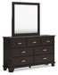 Covetown Queen Panel Bed with Mirrored Dresser Signature Design by Ashley®